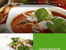 Tablet Screenshot of cookingjourneys.ca